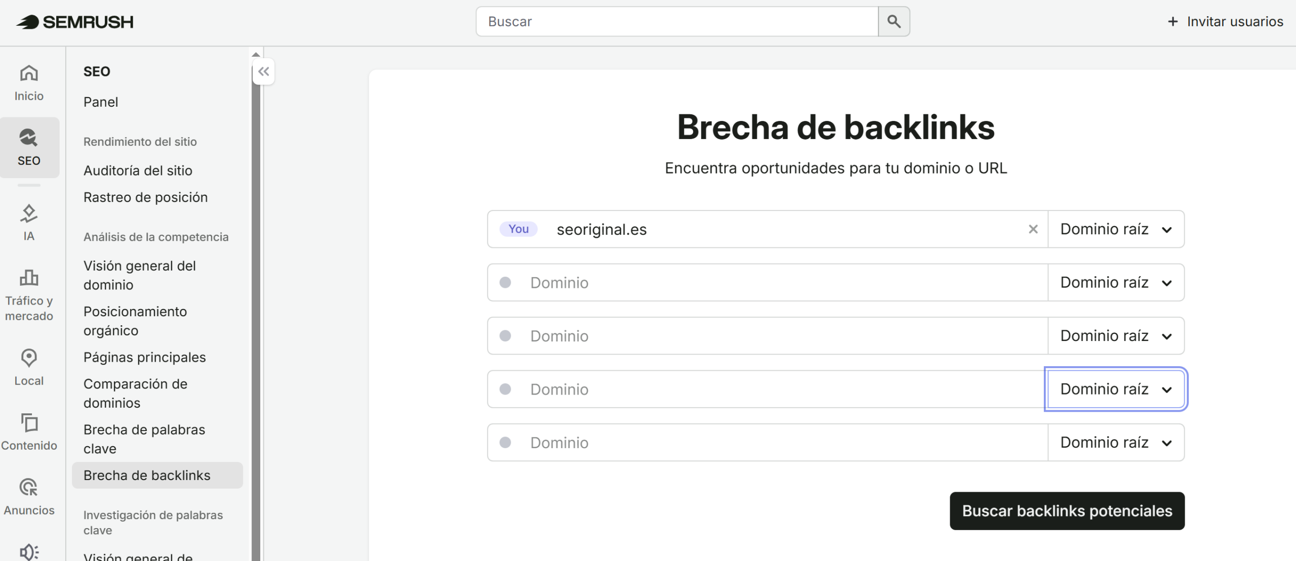 brecha de backlinks