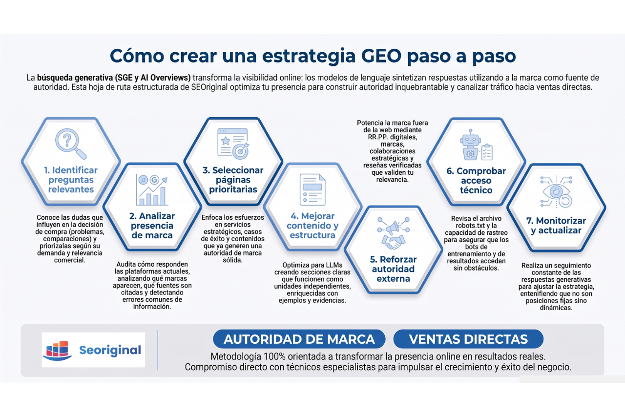 como crear una estrategia de GEO